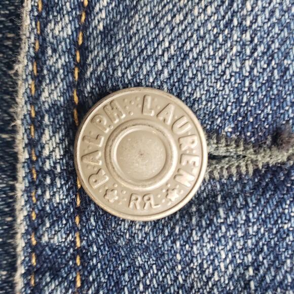 Ralph Lauren Double RL Denim Jean Jacket Size L Large - Picture 6 of 10